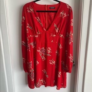 Fashion Nova long sleeve, retro mini dress